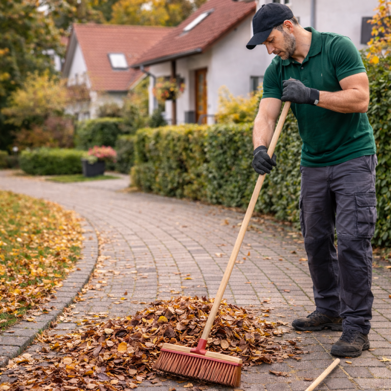 Laub fegen Burgstädt